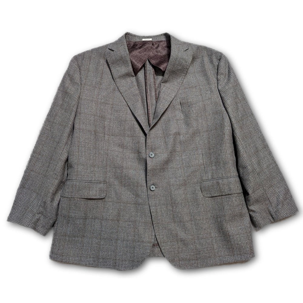 Joseph Abboud Mens 52R Blazer Gray Heritage Di Pray Italian Wool Modern Fit